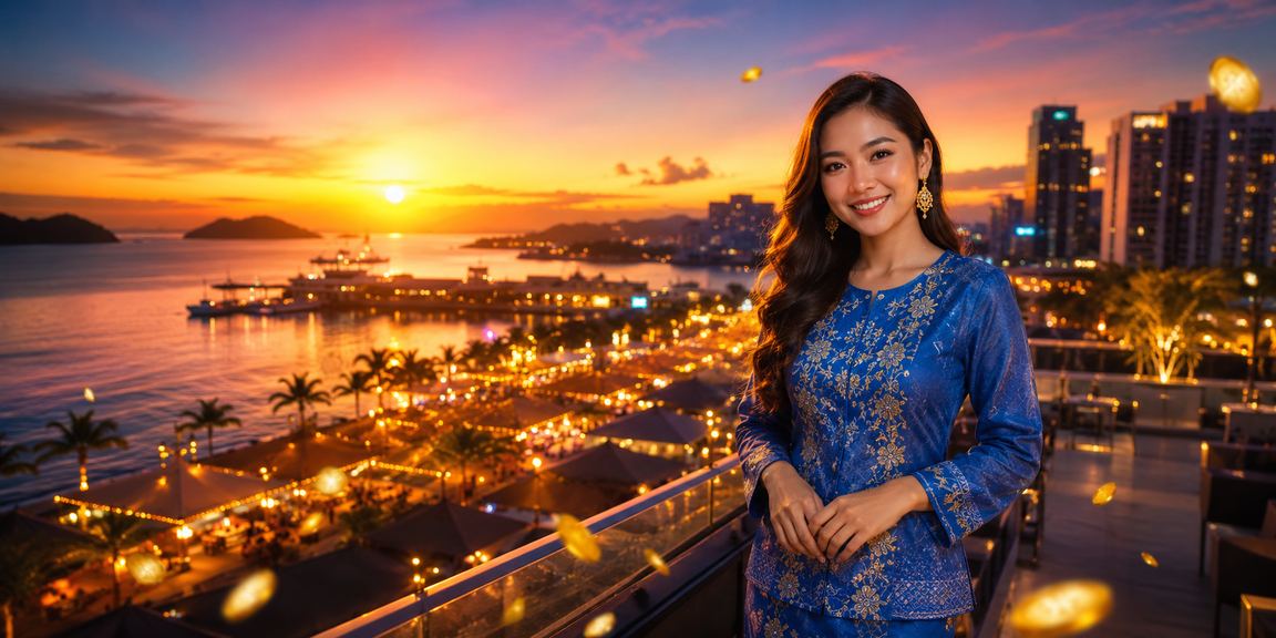 Pengguna berbaju kurung membuat pertaruhan kasino di Kota Kinabalu menggunakan cs50